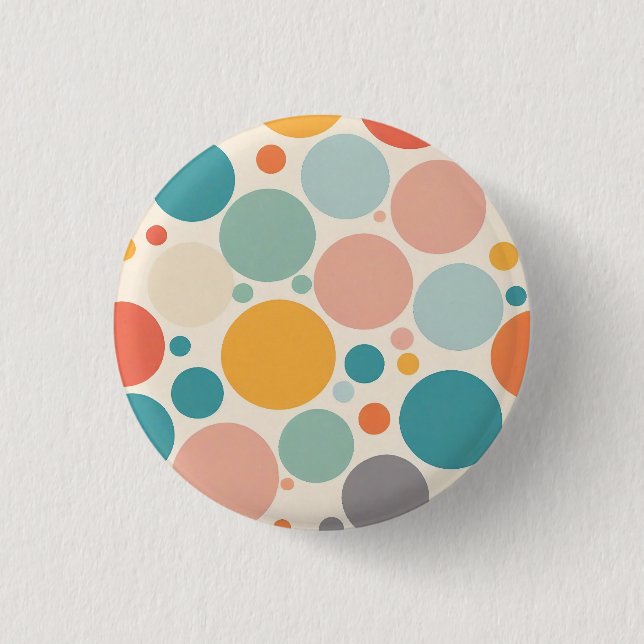 Colourful Polka Dots 3 Cm Round Badge (Front)