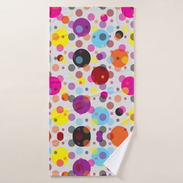 Colourful Polka Dots Bath Towel (Bath Towel)