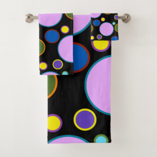 Colourful Polka Dots Bath Towel Set