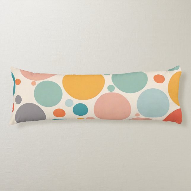 Colourful Polka Dots Body Cushion (Front)