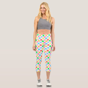 Colourful Polka Dots Capri Leggings