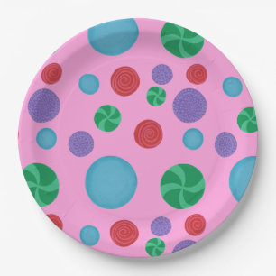 Colourful Polka Dots Celebration Paper Plates