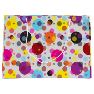 Colourful Polka Dots Large Gift Bag