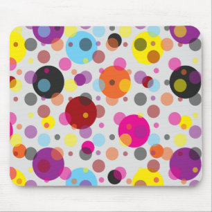 Colourful Polka Dots Mouse Pad