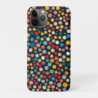 Colourful Polka Dots on Dark Background Case-Mate iPhone Case