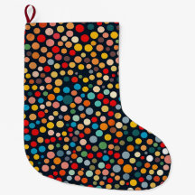 Colourful Polka Dots on Dark Background