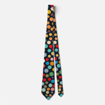 Colourful Polka Dots on Dark Background