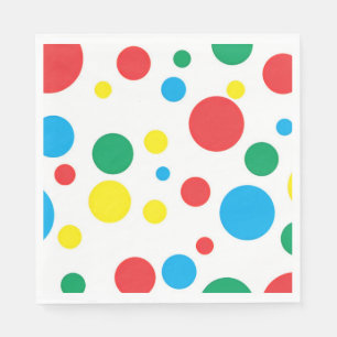 Colourful Polka Dots Paper Napkins; Choose Size Napkin