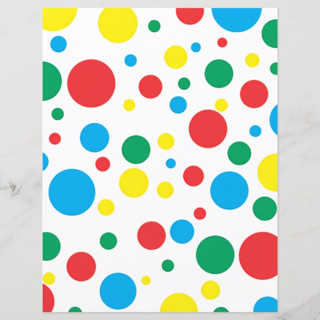 Colourful Polka Dots Paper Sheets (Front)