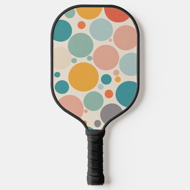 Colourful Polka Dots Pickleball Paddle (Front)