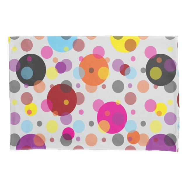 Colourful Polka Dots Pillowcase (Front)