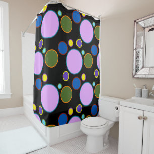 Colourful Polka Dots Shower Curtain