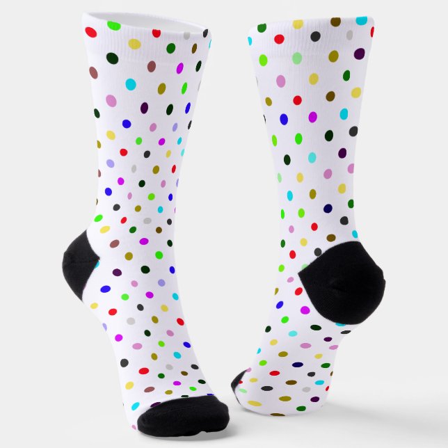 Colourful Polka Dots Socks (Angled)