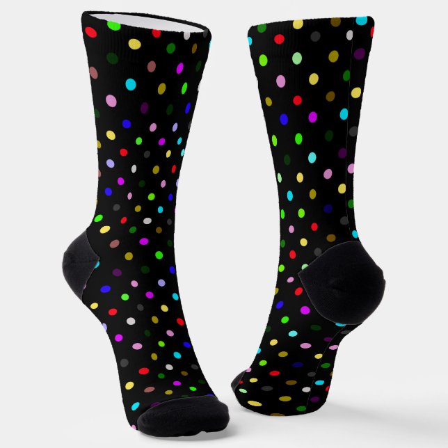 Colourful Polka Dots Socks (Angled)