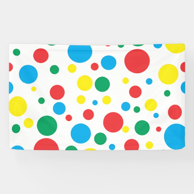 Colourful Polka Dots Vinyl Banner (Horizontal)