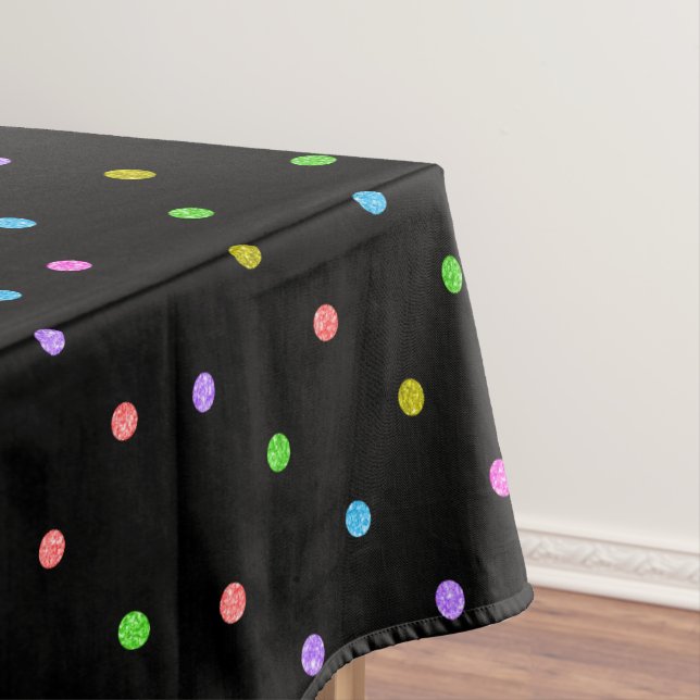 Colourful Polkadots Pattern Tablecloth (In Situ)
