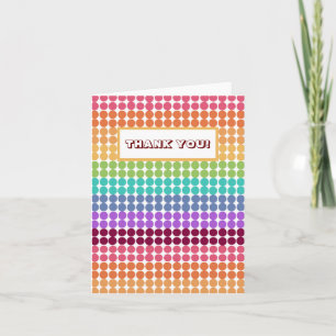 Colourful Polkadots Thank You Card