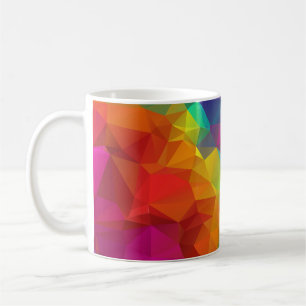 Colourful Polygonal Mosaic Pattern Coffee Mug