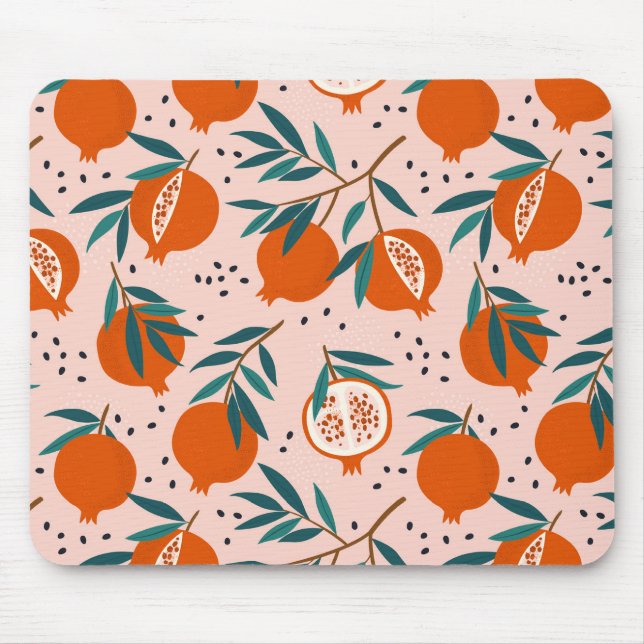 Colourful Pomegranate Pattern Mouse Pad (Front)