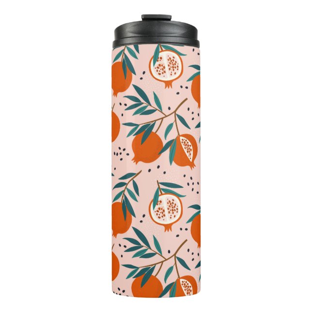 Colourful Pomegranate Pattern Thermal Tumbler (Front)