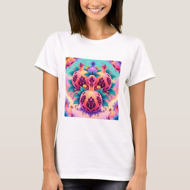 Colourful Pomegranate T-Shirt (Front)