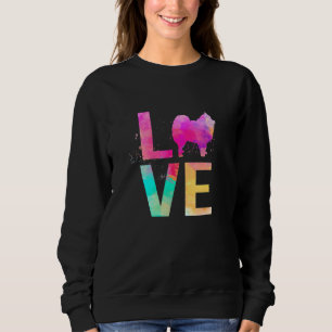Colourful Pomeranian Dog Mum Pomeranian Sweatshirt