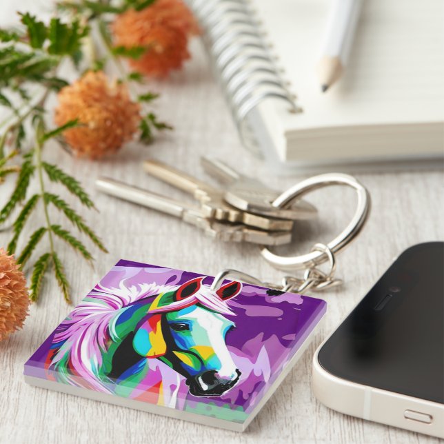 Colourful Pony Key Ring (Front Right)