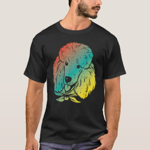 Colourful Poodle Face Art Animal Pet Dog Lover Own T-Shirt