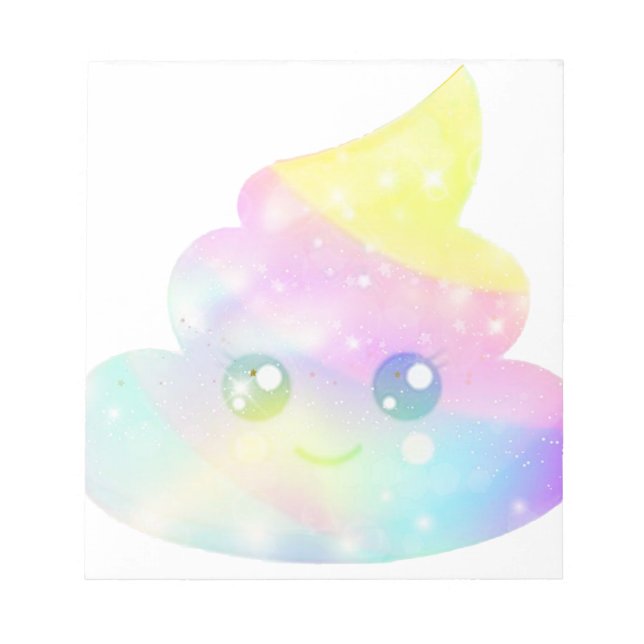 Colourful Poop Emoji Notepad (Front)