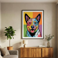 Colourful Pop Art Australian Cattle Dog Portrait