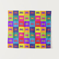 Colourful Pop Art Crabs Pattern