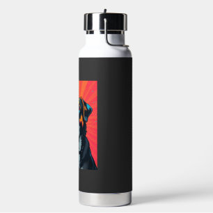 Colourful Pop Art Dog Illustration Bold & Fun Pet Water Bottle