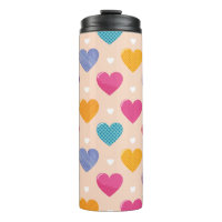 Colourful Pop Art Heart Pattern