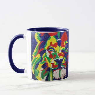 Colourful Pop Art Lion Mug