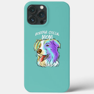 Colourful Pop Art Portrait Border Collie Dog Mum iPhone 13 Pro Max Case