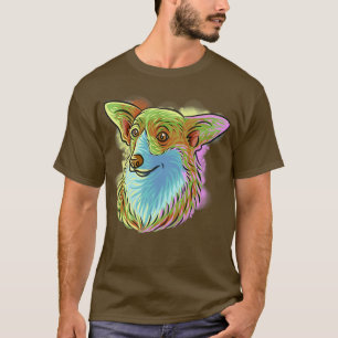 Colourful Pop Art Portrait Corgi Dog Mum Mothers D T-Shirt
