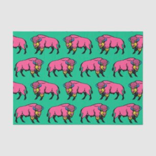 Colourful Pop-Art Southwestern Buffalo/Bison Tissue Paper