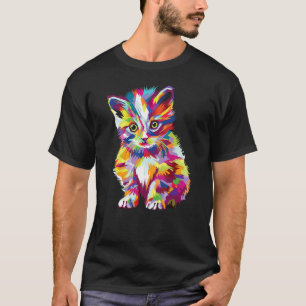 Colourful Pop Kitty Cute Cat for Cat Mum & Dad 1 T-Shirt