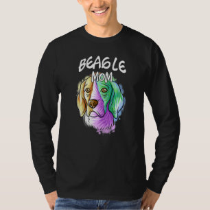 Colourful Pop Portrait Beagle Dog Mum Mother's Day T-Shirt