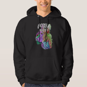Colourful Pop Portrait Boxer Dog Dad Daddy Father' Hoodie