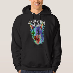 Colourful Pop Portrait Chihuahua Dog Mum Mother's Hoodie