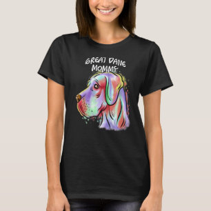 Colourful Pop Portrait Great Dane Dog Mum Mother's T-Shirt