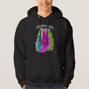 Colourful Pop Portrait Japanese Spitz Dog Mum Mumm Hoodie