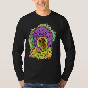 Colourful Pop Portrait Portuguese Water Dog Dog Mu T-Shirt