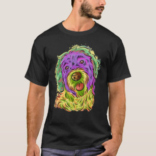 Colourful Pop Portrait Portuguese Water Dog Dog Mu T-Shirt