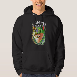 Colourful Pop Portrait Shiba Inu Dog Dad Father's Hoodie