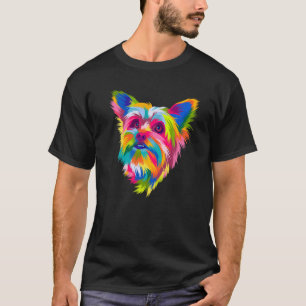 Colourful Pop Yorkshire Terrier Portrait Yorkie  P T-Shirt