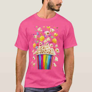Colourful Popcorn Eplosion from Rainbow Bucket ret T-Shirt