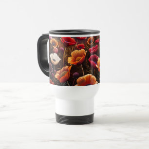 Colourful Poppies Travel Mug