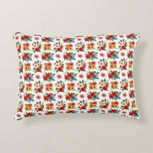 Colourful Poppy Flower Floral Pattern Accent Pillo Decorative Cushion